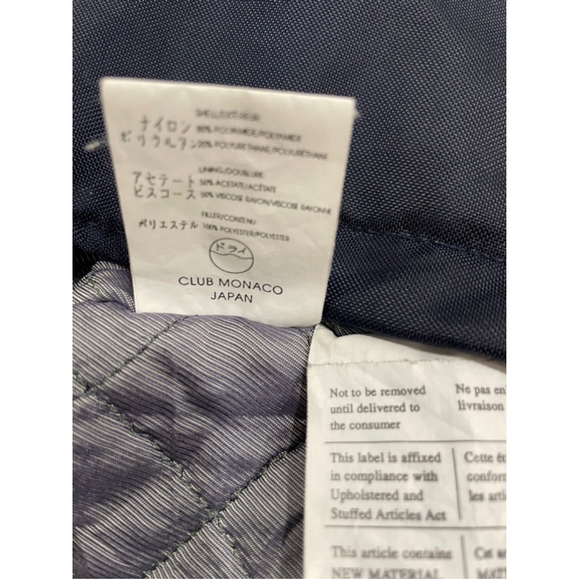 Club Monaco Nylon Jacket Zip Up Workwear Chore Coat Mens Navy Medium - Picture 8 of 11